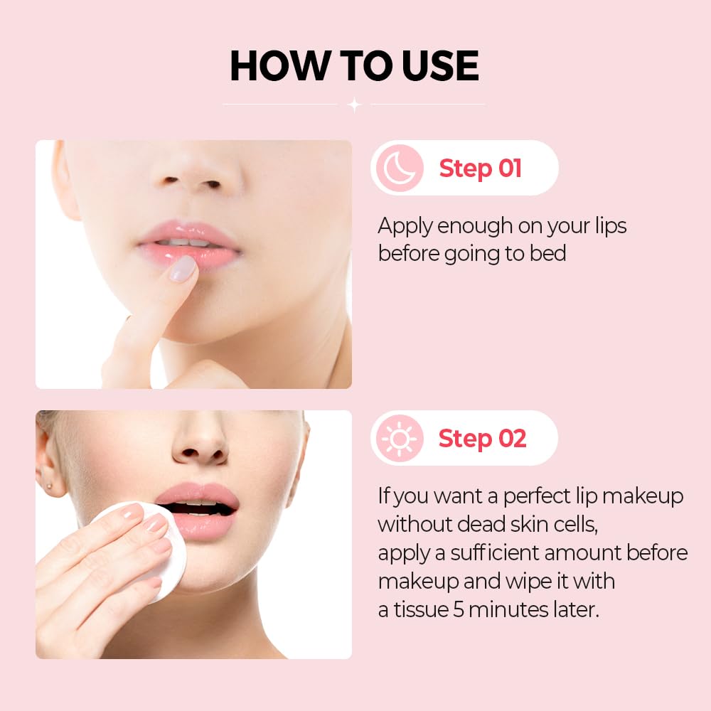 Klavuu Nourishing Care Lip Sleeping Pack – Máscara de labios para exfoliar y nutrir el bálsamo de tratamiento labial para labios secos – Aceite
