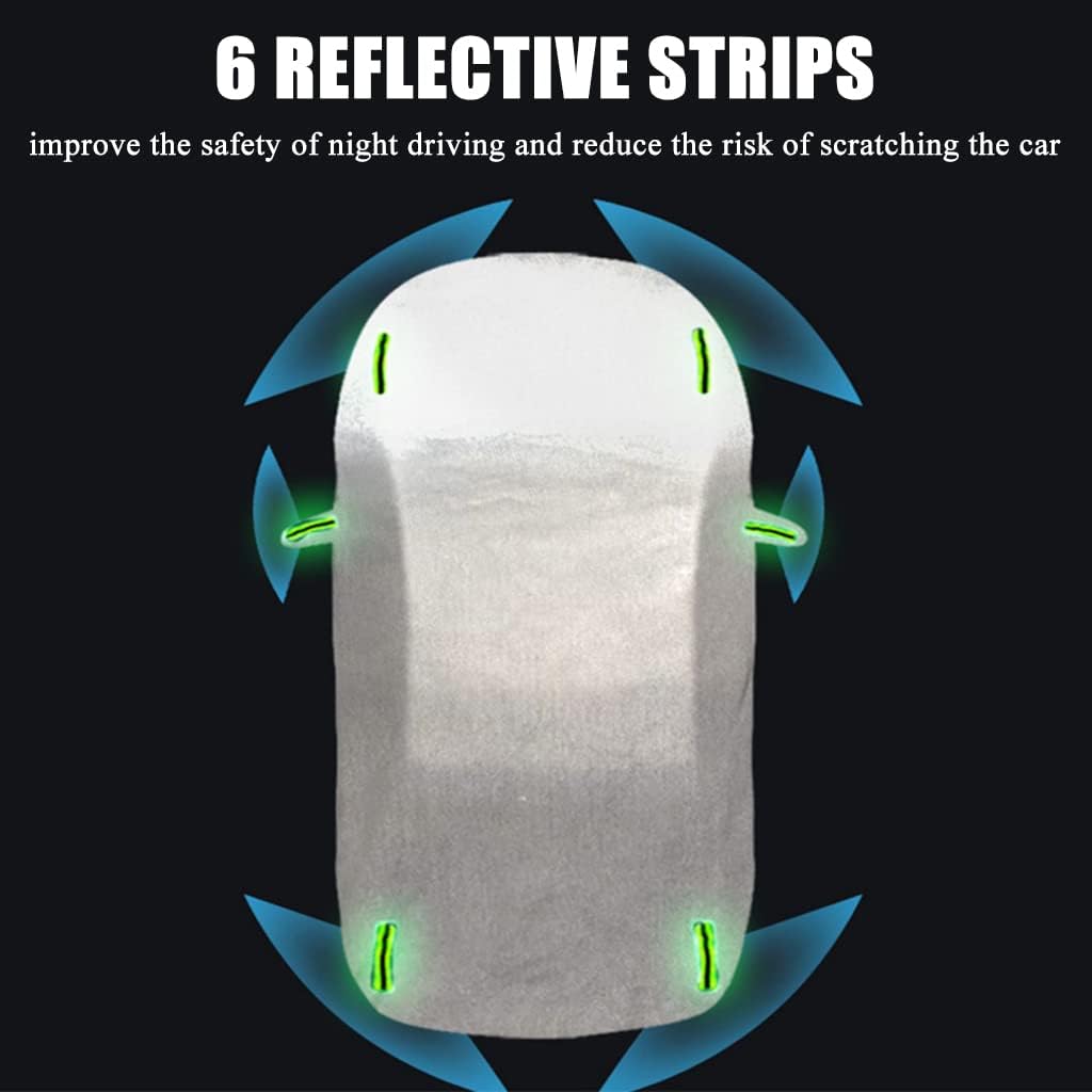 Car Covers Compatible with Nissan Leaf 2011-2023 5-Door Hatchback, Waterproof Car Cover with Windproof Straps and Reflective Strips Full Car Cover