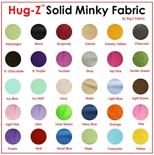 Tela Minky suave y sólida Hug-Z by The Yard DIY Baby Blankets Decoración Ropa Snuggle (Coral)