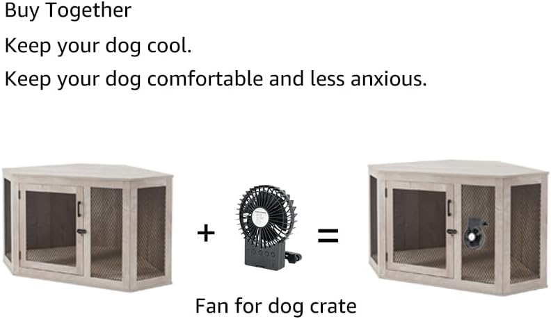 unipaws Furniture Style – Jaula esquinera para perros pequeños y medianos, soporte de TV estético para interiores, moderna y decorativa de madera