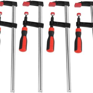 Juego de abrazaderas F, 4 piezas de 13.7 pulgadas de acero resistente para carpintería, juego de abrazaderas de madera DIY herramienta de mano con Juego de abrazaderas F, 4 piezas de 13.7 pulgadas de acero resistente para carpintería, juego de abrazaderas de madera DIY herramienta de mano con