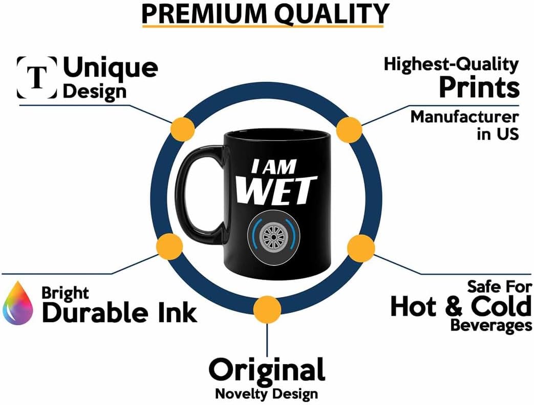Racer Coffee Mug 11oz Black – I’m Wet – Fuel Speed Racer Car Guys Circuit Automotive Racing Boy Gifts For Him Dad Men Boyfriend