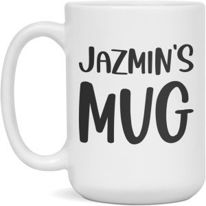 Custom personalized Jazmin’s mug unique gift, 15-Ounce White Custom personalized Jazmin’s mug unique gift, 15-Ounce White