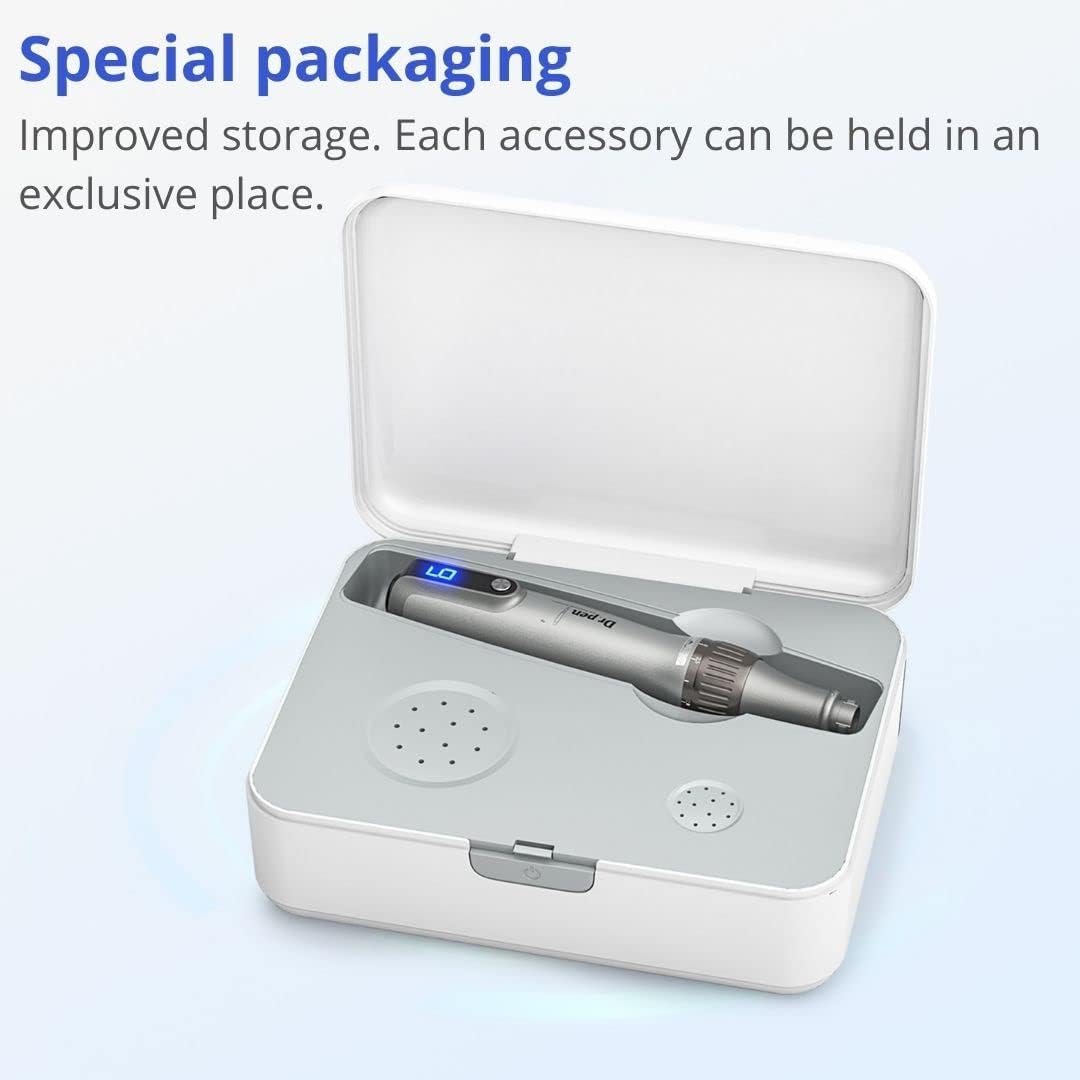 Dr. Pen M8S Microneedling Pen con 20 cartuchos de repuesto, kit de bolígrafo inalámbrico Derma Microneedle, herramientas profesionales para el