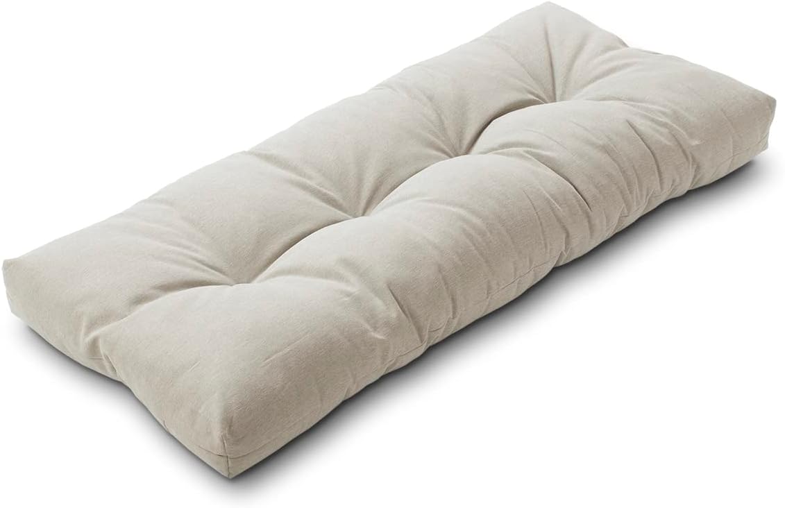 Cojín de banco de patio de 42 x 18 pulgadas, antideslizante, resistente al agua, para interiores y exteriores, cojín de asiento largo, cojín