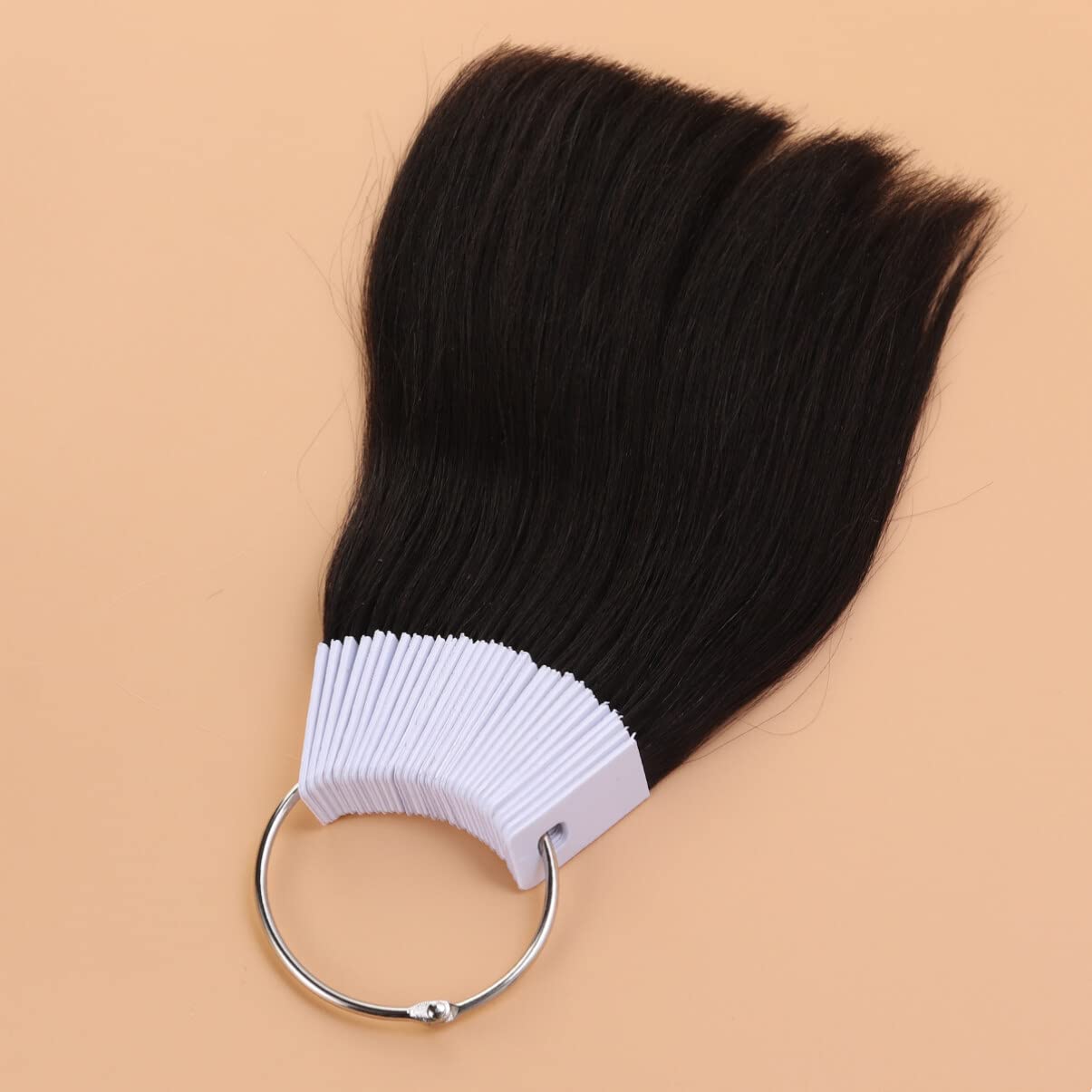 SHERCHPRY 30 unids cabello humano color anillo extensiones de color de pelo tabla de prueba de color muestras de color de cabello muestras de prueba