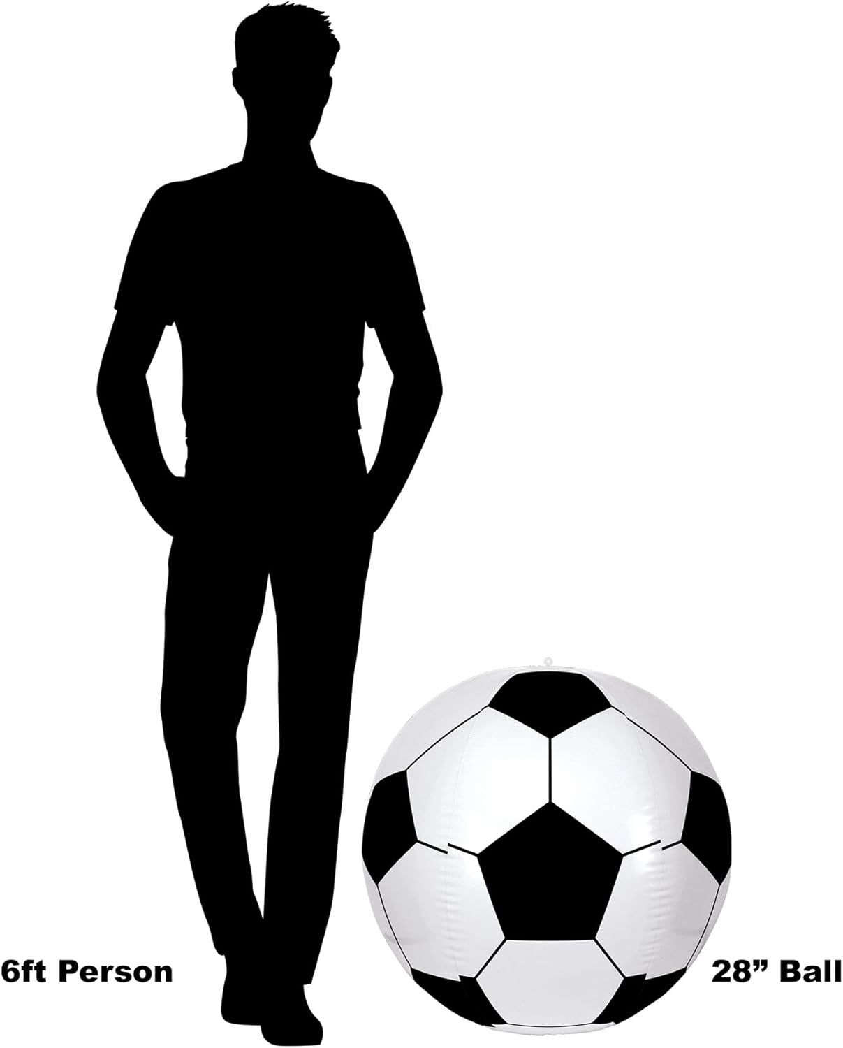 Beistle Decoraciones inflables gigantes del partido del balón de fútbol de 28″ para la celebración del cumpleaños del tema de los deportes,