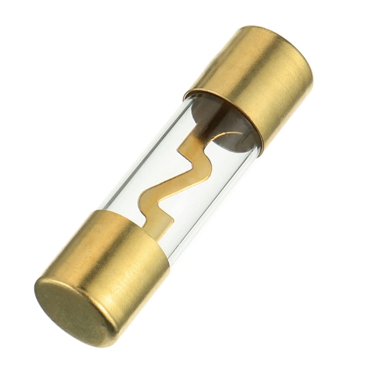 (5 piezas) AGU 80A 0.394 * 1.496 in oro estándar fusible de vidrio 80 amperios para coche estéreo para cocheautomarino audio estéreo amplificador de