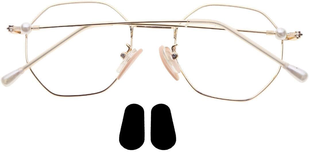 JEATHA 12 pares de almohadillas de nariz de espuma EVA suave, antideslizantes, accesorios de repuesto para lentes de sol, gafas deportivas, negro,