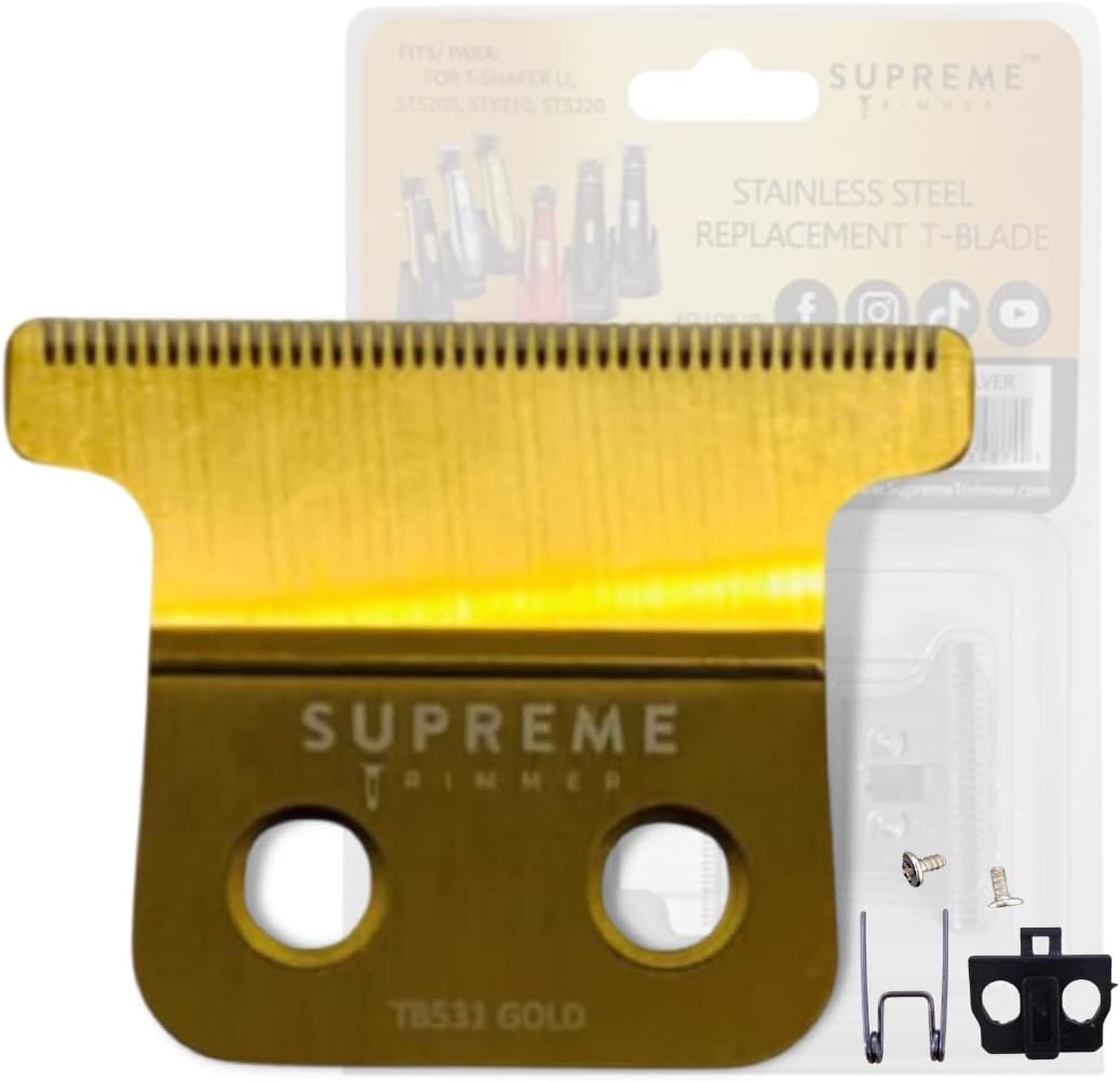 Supreme Trimmer ST5220 – Cortadora de barba de precisión para hombres, corte profesional de peluquero inalámbrico – T-Shaper Li negro (hoja