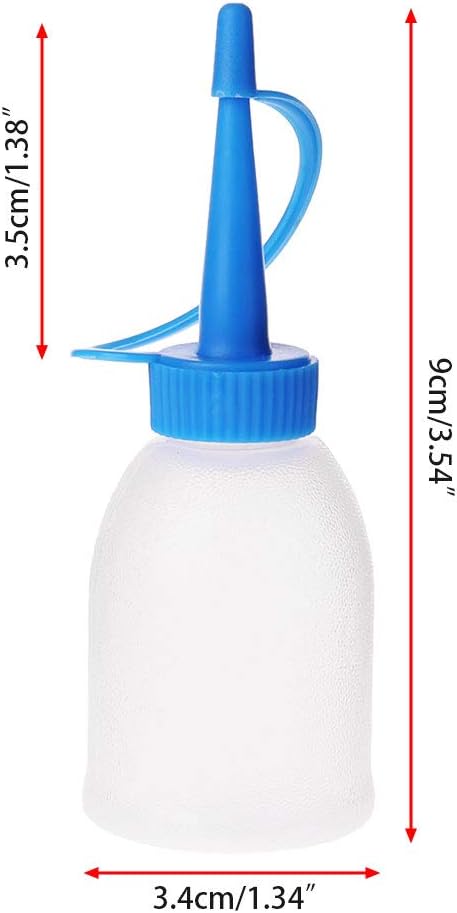 ljhnba Dispensador plástico industrial del jet de la botella del apretón de la salsa de tomate del aceite del gel 1.0 fl oz para Wel dispensador del