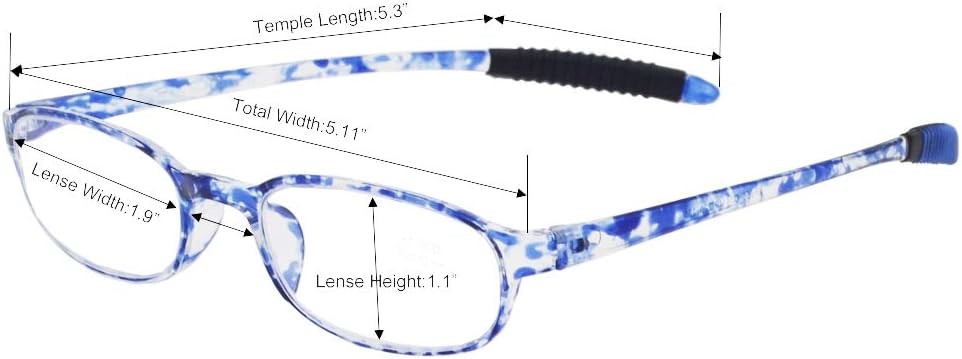 Lentes de lectura ligeros, lectores flexibles (plástico memoria), lectura irrompible para hombres y mujeres
