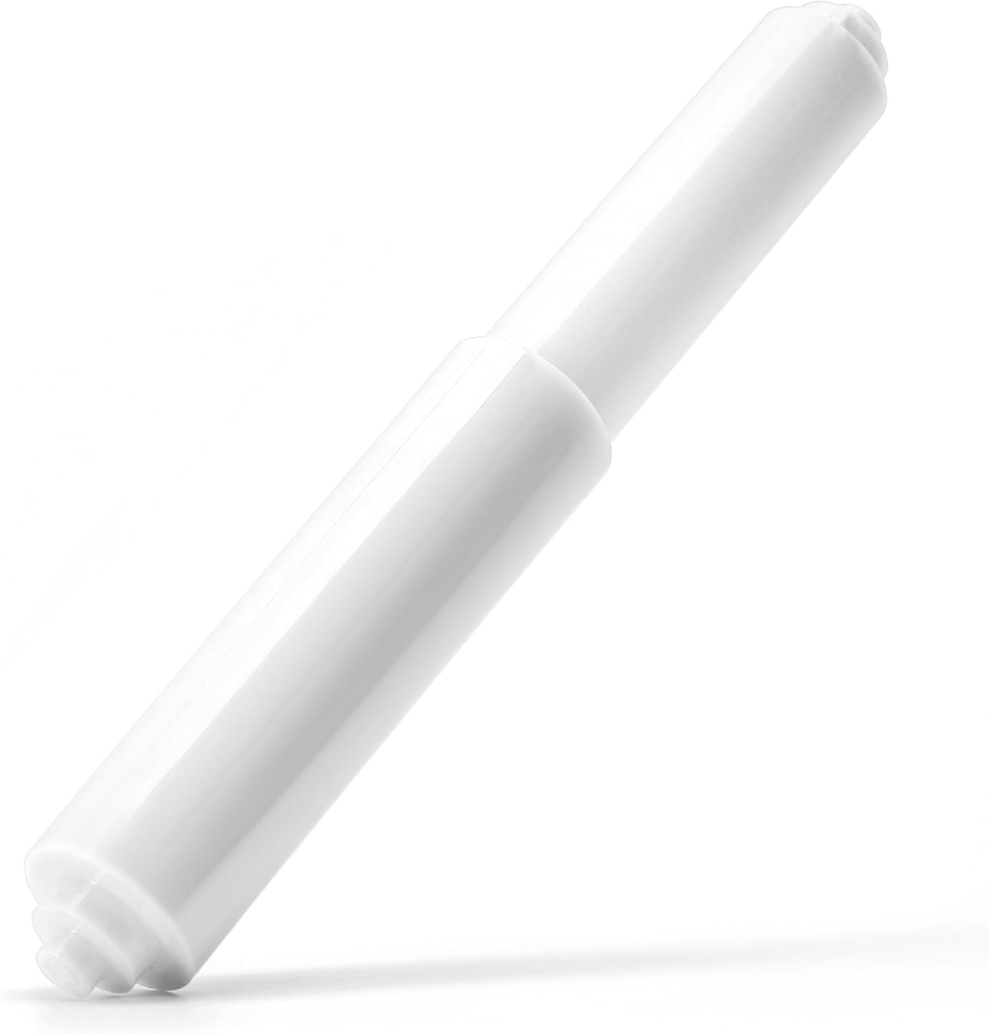 Qualihome La primavera plástica universal blanca cargó la barra del reemplazo del tenedor del rollo del papel higiénico, barra blanca del reemplazo