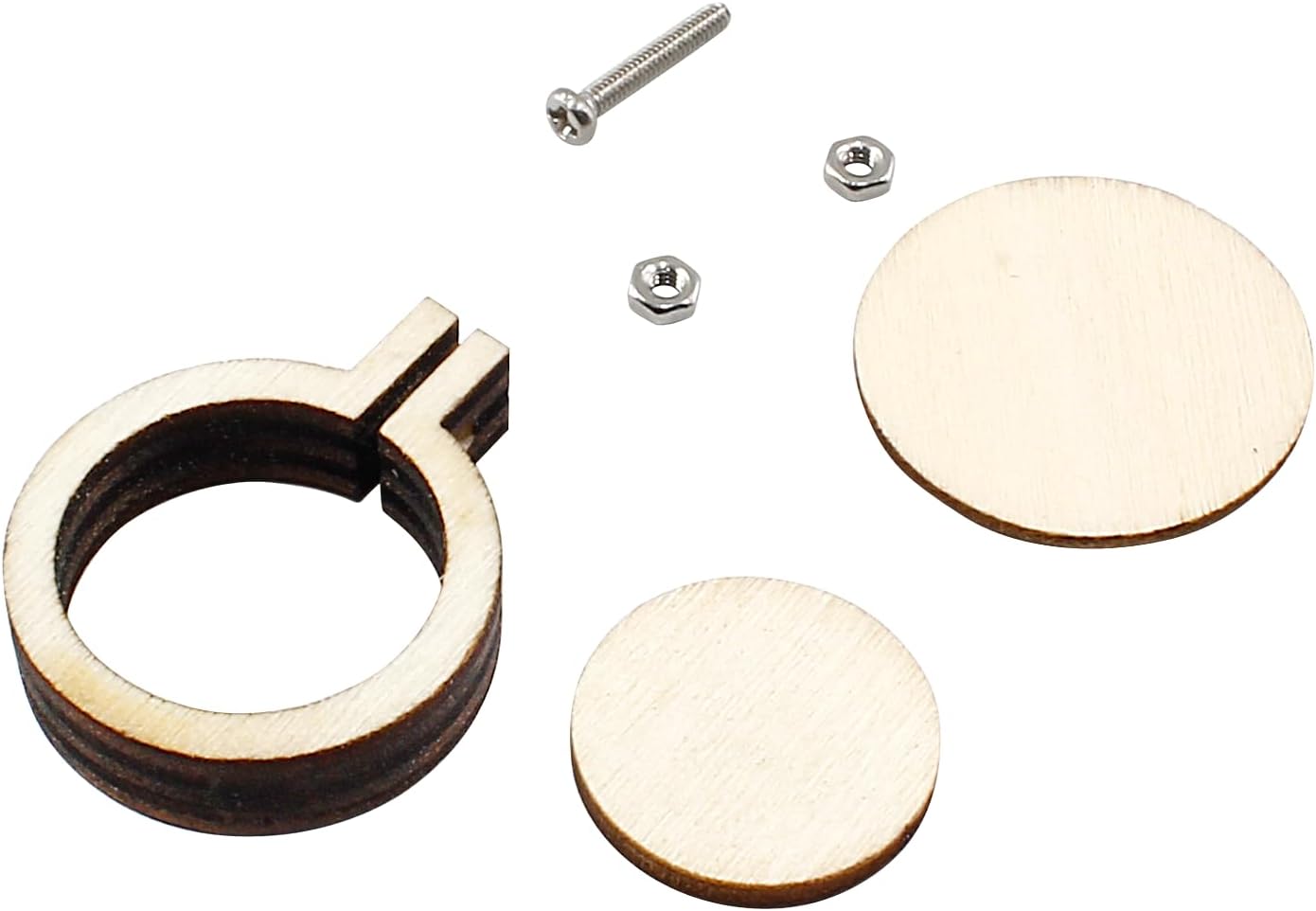 Piutouyar Mini aro de bordado de madera, pequeño aro de punto de cruz, aro de bordado redondo para llavero, colgante de bricolaje, joyería (1.2 x 1
