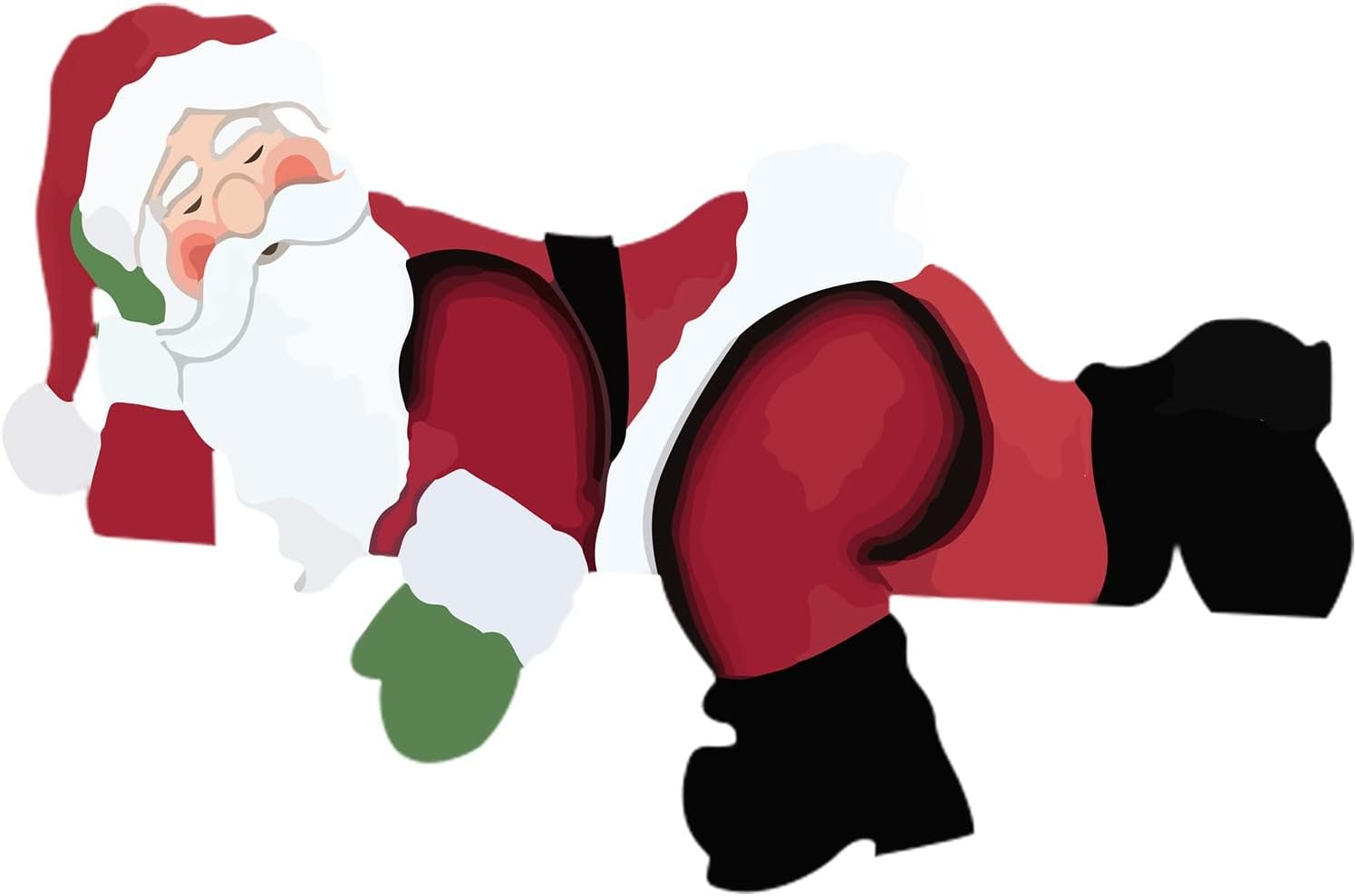Decoración de valla de Navidad con muñeco de nieve de Papá Noel, reno, muñeco de nieve, monstruo, valla de Navidad, decoración divertida de Navidad