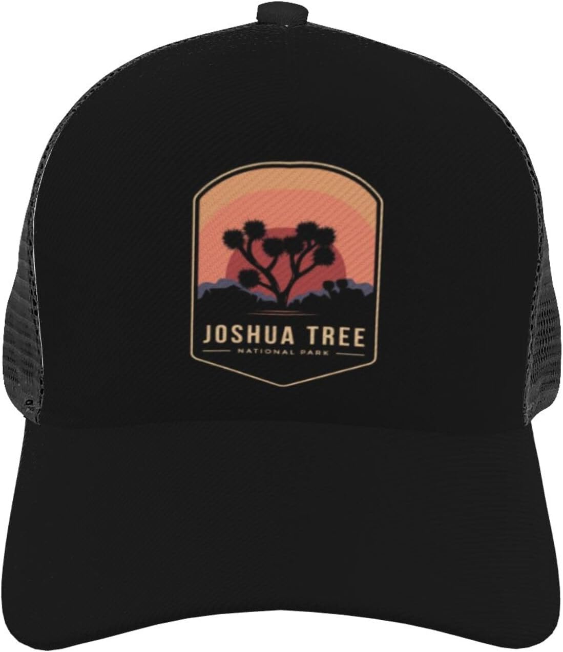 Sombreros de malla para hombre, sombrero de malla para senderismo, gorra de camionero Snapback para mujer, gorra de camionero Joshua Tree National