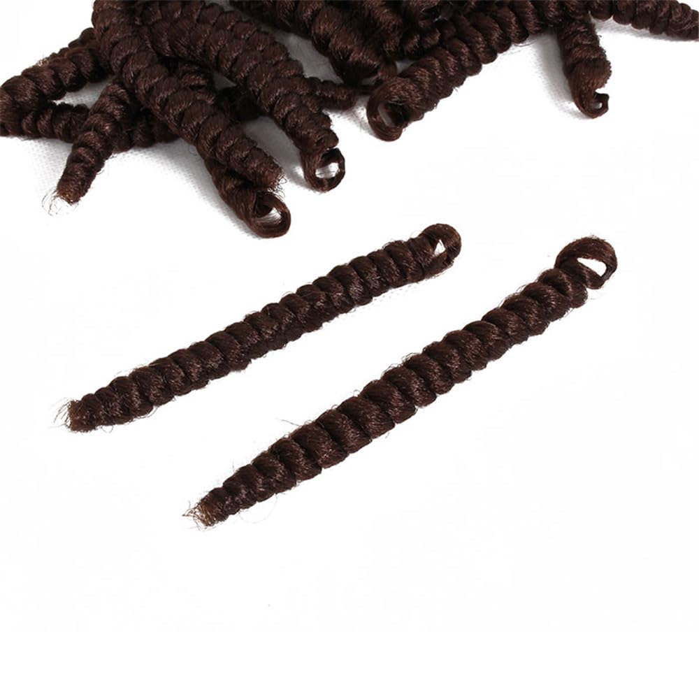 Haolocs – 3 paquetes de extensiones de cabello sintético Kenzie Curl de ganchillo, trenzas cortas de ganchillo trenzado, rizos en espiral con rebote
