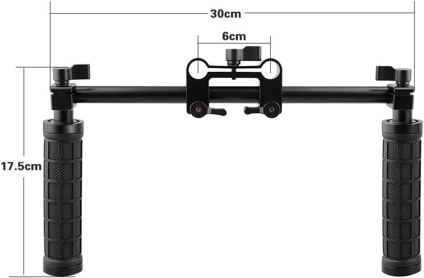 CAMVATE Empuñaduras de mango Montaje de abrazadera de manillar delantero para 0.591 in Rod Support System Shoulder Rig(negro) – 1049