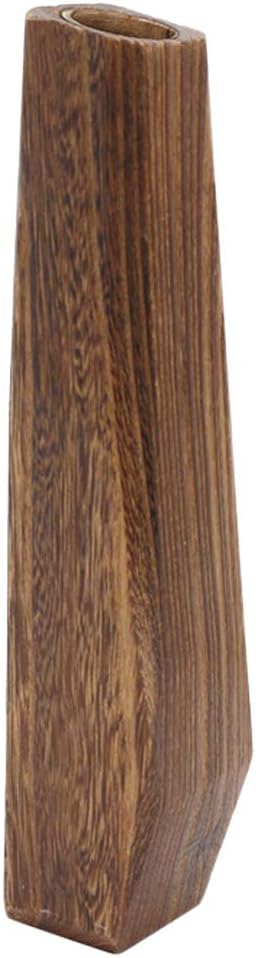 Wakauto Macetas decorativas de madera, jarrón alto y pequeño, jarrón de madera a prueba de fugas, hecho a mano, maceta carnosa, decoración de