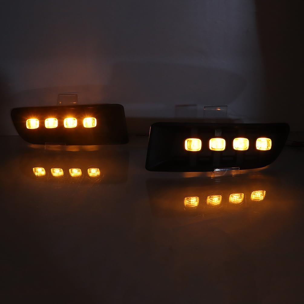 Luz antiniebla LED para automóvil compatible con Toyota Prado 120 Land cruiser FJ120 LC120 2003-2009 12V LED Daylights amarillo señal de giro DRL