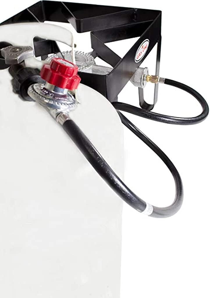Hooshing Regulador ajustable de propano de alta presión de 5 pies 0-20PSI con manguera tipo QCC1 se adapta a tanques de propano más nuevos, quemador