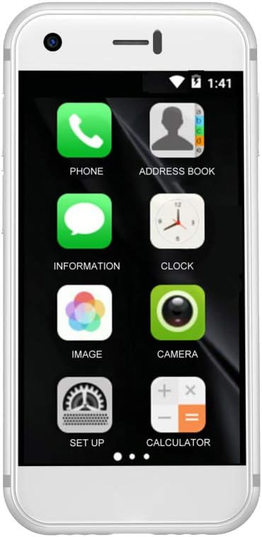 Super Mini 2.5 pulgadas Android Smart Phone Quad Core 1G+8G 5.0MP Dual SIM Mini Teléfonos de alta definición desbloqueados (blanco)