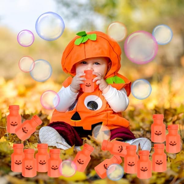 48 varitas de burbujas de Halloween a granel para niños, recuerdos de fiesta de Halloween, uso de actividades al aire libre e interiores (Halloween)