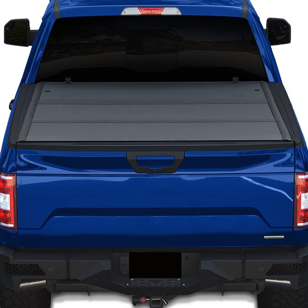 642167822349 Compatible con Ford F250  F350  F450 Superduty 2017-2022 de 6.75 pies (81 pulgadas) cubierta rígida de aluminio de perfil bajo de tres