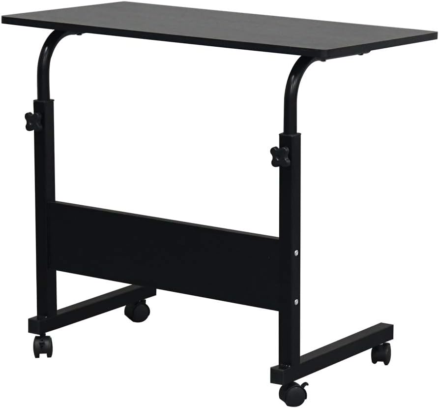 Mesa auxiliar en forma de C con ruedas, mesa auxiliar móvil para sofá, mesa auxiliar para aperitivos, mesita de noche, portátil, carrito rodante,