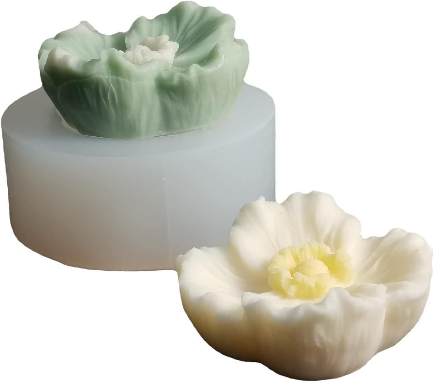 Molde de silicona para velas de flores de amor de cuatro hojas, molde de jabón para fondant, pastel de chocolate, caramelo, molde para hornear,