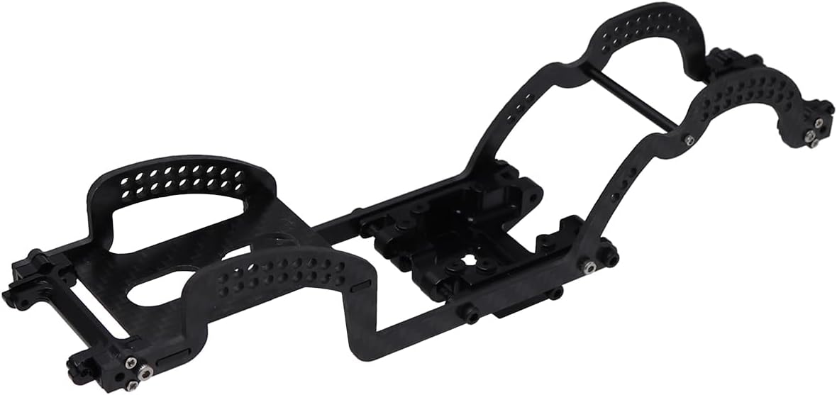 TRX4M Fibra de carbono LCG chasis marco viga con placa deslizante para 118 TRX-4M RC Crawler Car Upgrade Parts