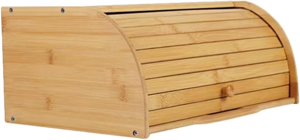 Hemoton Caja de bambú para alimentos para alimentos cajas de pan para encimera de cocina, organizador de pan, almacenamiento de pan, soportes para