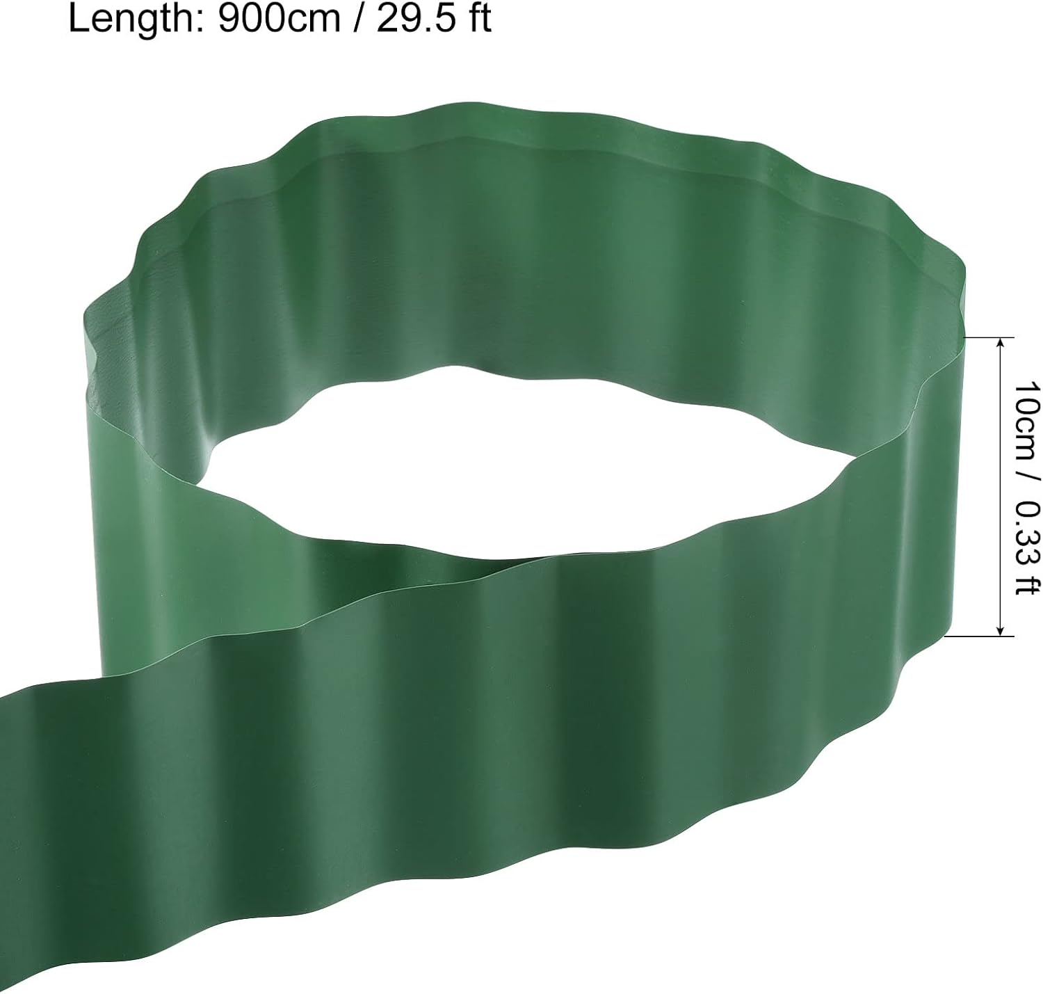 MECCANIXITY Borde de césped flexible de 29.5 x 0.33 pies, rollo de borde de plástico para jardín, borde de césped, borde de flores, tira de barrera