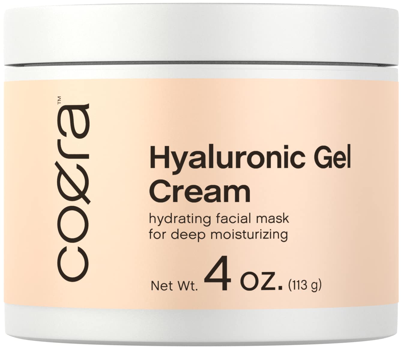 Crema de gel hialurónico  4 onzas  Máscara hidratante e hidratante profunda para la cara  Sin parabenos ni fragancia