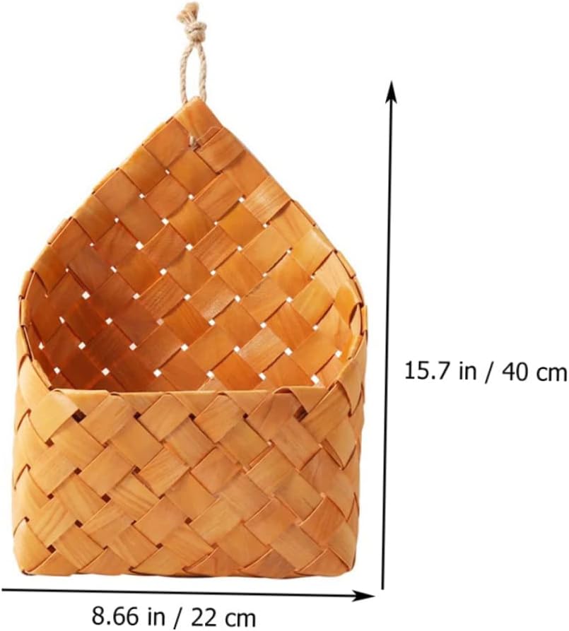 Alipis Cesta colgante de pared, cesta redonda tejida para plantas, cesta de pared tejida para interiores, cesta colgante para decoración del hogar,