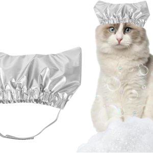 Gorro de ducha para mascotas, gorro de baño para mascotas con correa ajustable, cubiertas para orejas de gatos, reutilizables, para gatos y perros Gorro de ducha para mascotas, gorro de baño para mascotas con correa ajustable, cubiertas para orejas de gatos, reutilizables, para gatos y perros