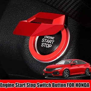 Great luck – Cubierta de aluminio para interruptor de arranque y parada del motor, 1 piezasjuego (rojo) para Honda Great luck – Cubierta de aluminio para interruptor de arranque y parada del motor, 1 piezasjuego (rojo) para Honda