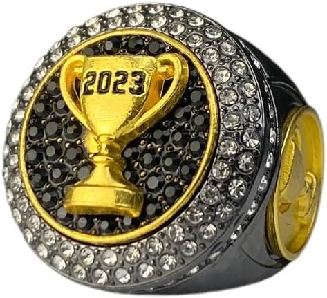 Paquete de 1 o 10 premios de anillo de trofeo de campeonato 2023 para ganador de torneo o campeón de liga