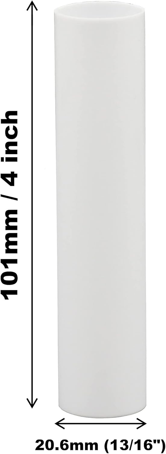 Creative Hobbies 1751 – Juego de 6 fundas de plástico blanco de 4 pulgadas de alto, fundas para candelabros
