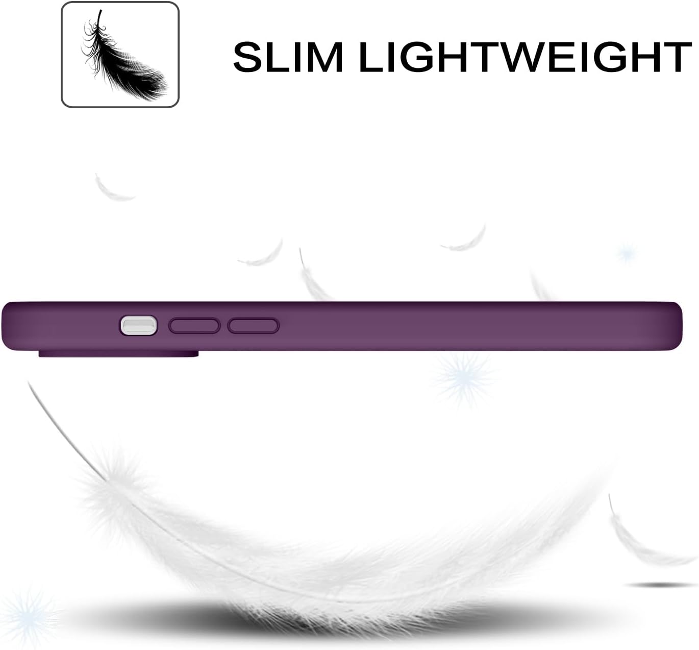 BENTOBEN Funda para iPhone 13 Pro, silicona suave, goma de gel, forro de microfibra, parte trasera dura, a prueba de golpes, funda protectora para