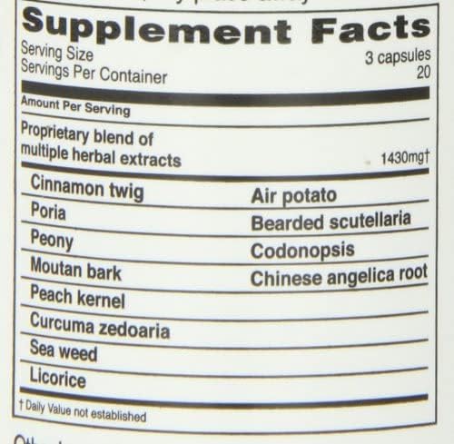 Balanceuticals Ovary & Uterus Clean, cápsulas de suplemento dietético de 500 mg, botella de 60 unidades (paquete de 2)