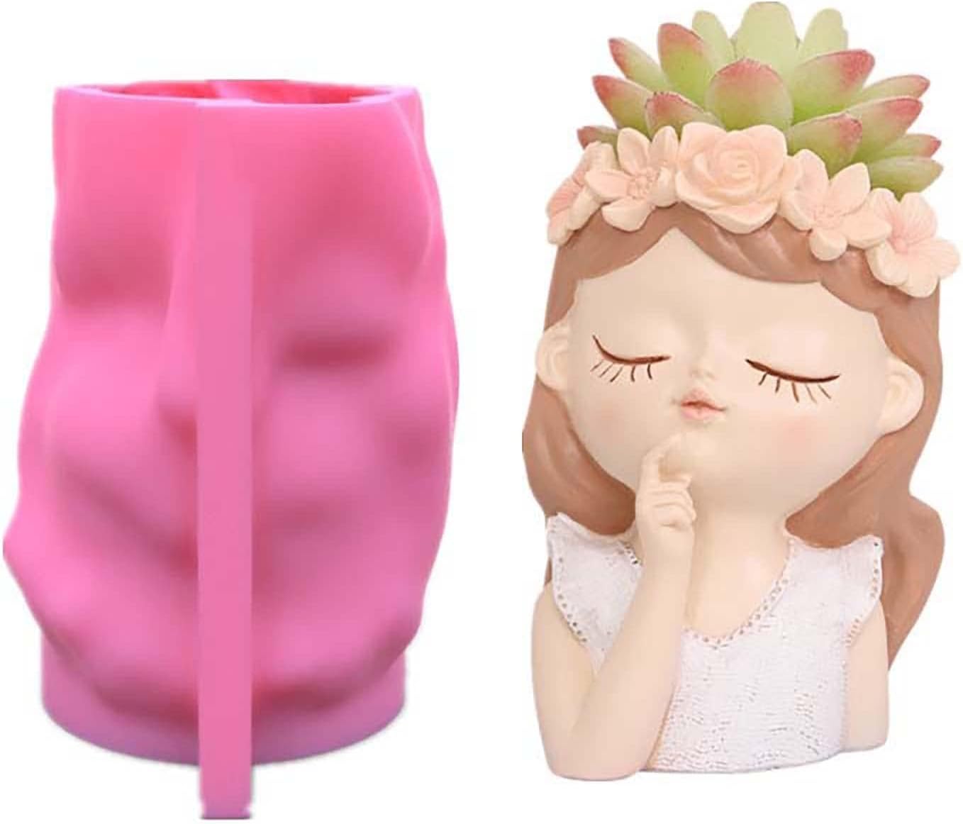 Molde de maceta para cemento, silicio, bricolaje, moldes para jarrones, plantas de hormigón, hechas a mano, herramienta de decoración del hogar,