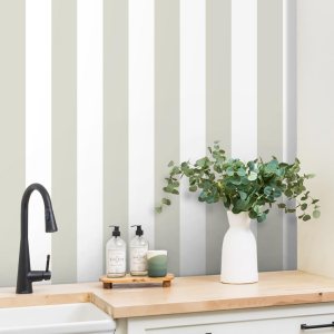 Guvana Papel tapiz marrón y blanco a rayas para despegar y pegar, papel de contacto extraíble, autoadhesivo, papel tapiz autoadhesivo de 17.7 x 118 Guvana Papel tapiz marrón y blanco a rayas para despegar y pegar, papel de contacto extraíble, autoadhesivo, papel tapiz autoadhesivo de 17.7 x 118