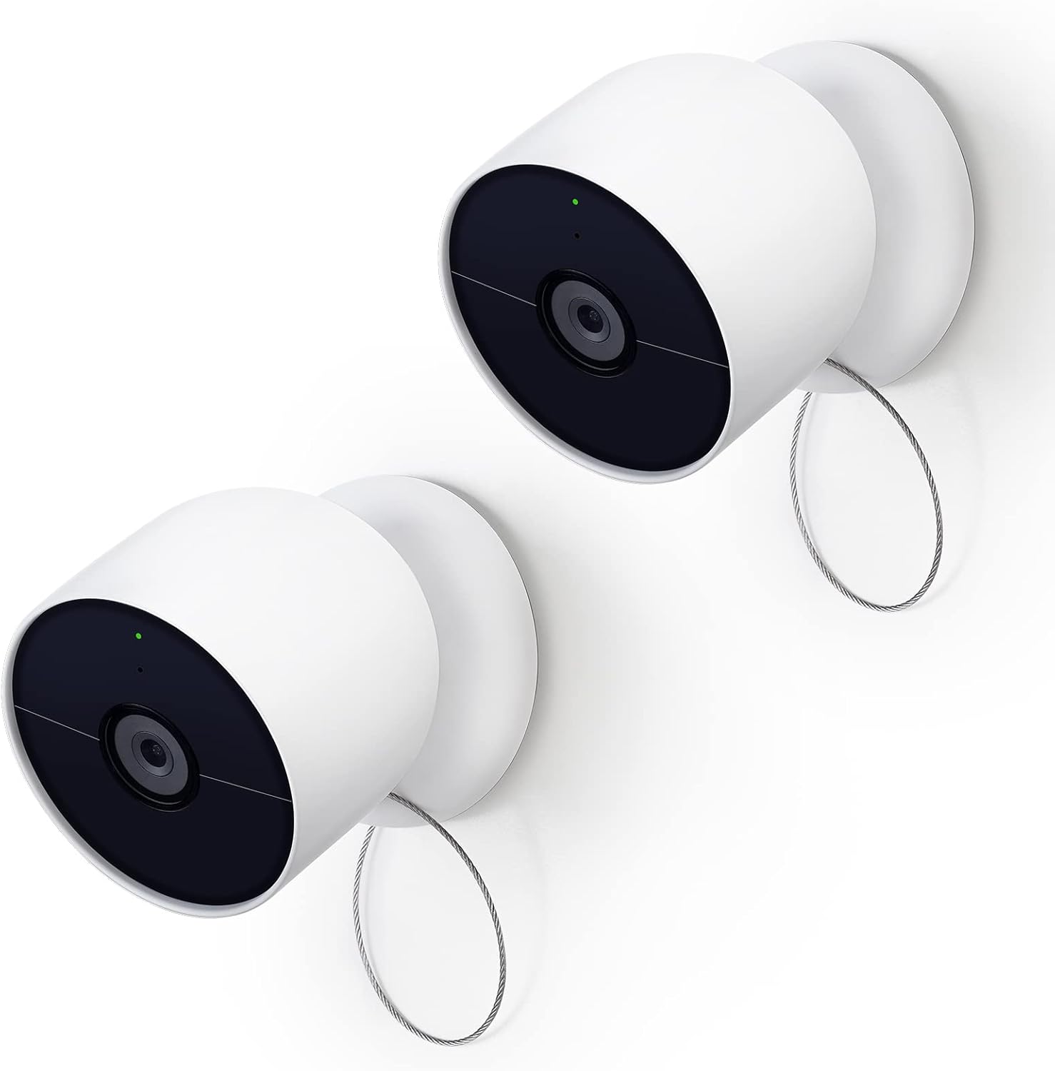 Ayotu Cadena de seguridad antirrobo y anticaídas para Google Nest Cam (batería), cable de seguridad con tornillos antirrobo (cámara no incluida),