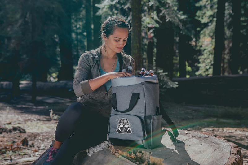 PICNIC TIME – Mochila enfriadora enrollable OTG Darth Vader de Star Wars, mochila de senderismo, bolsa térmica suave, (gris jaspeado)