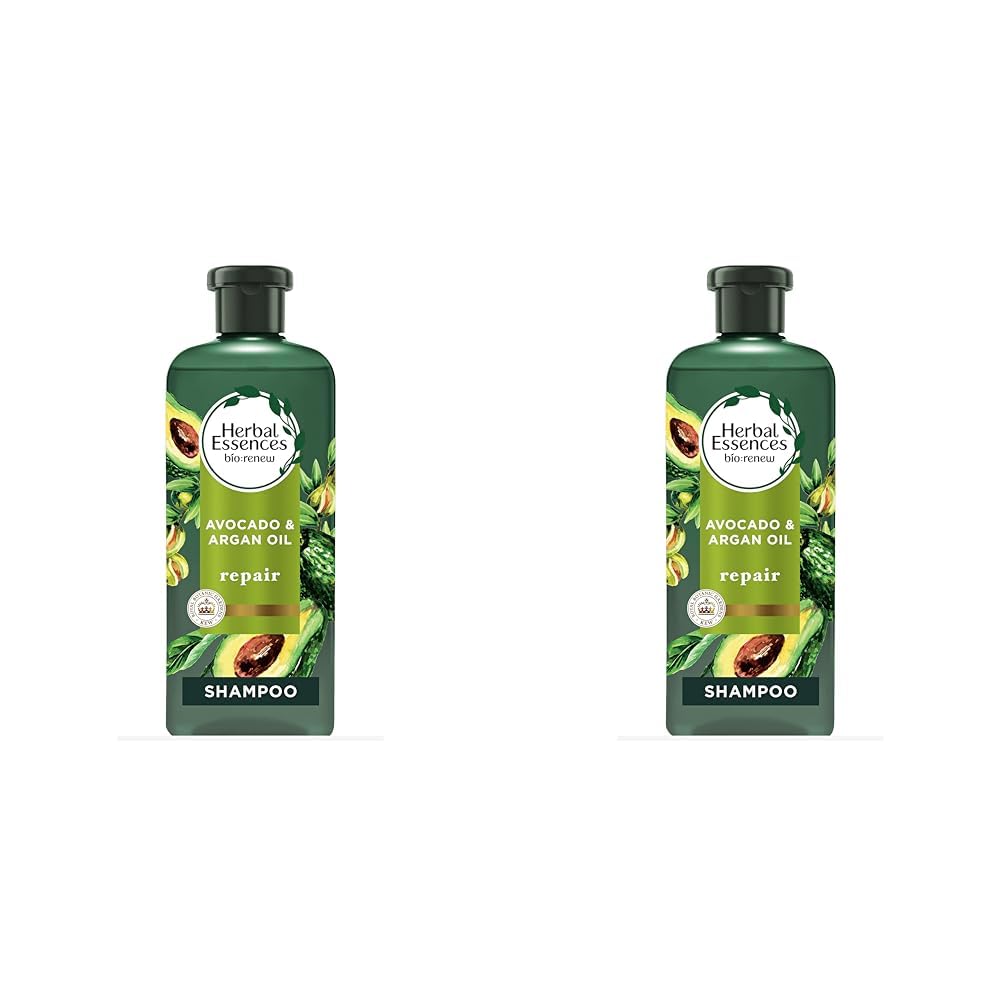 Herbal Essences Champú sin sulfato de aceite de aguacate y argán, 13.5 onzas líquidas (paquete de 2)