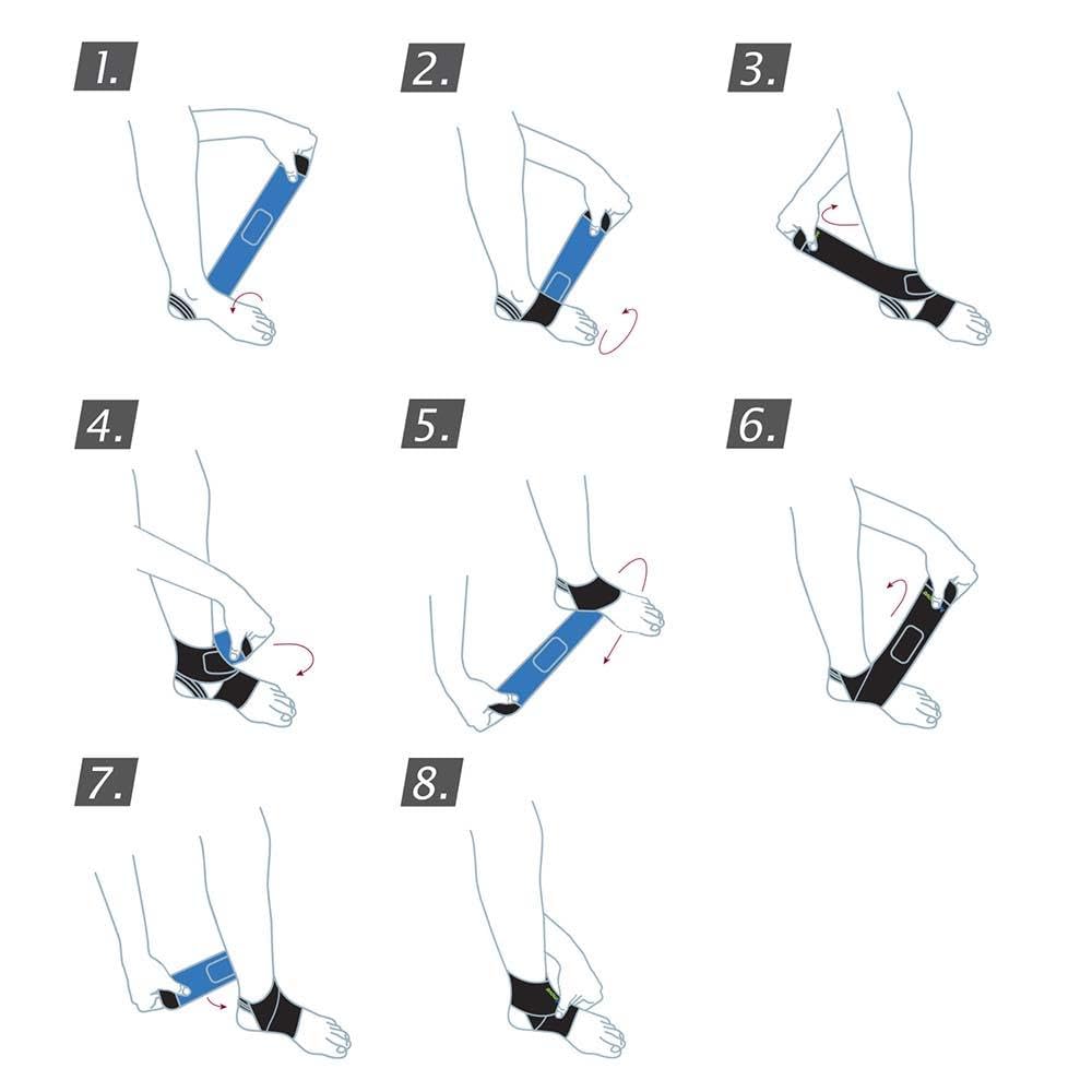 Actimove Sports Edition Tobillera para hombres y mujeres  Manga de compresión ajustable para esguince de tobillo, tendinitis de Aquiles, fascitis