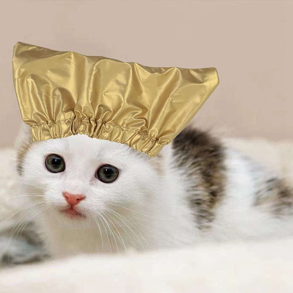 Gorro de ducha para mascotas, impermeable, reutilizable, con correa ajustable para evitar el agua en las orejas, arnés elástico para gatos, perros,