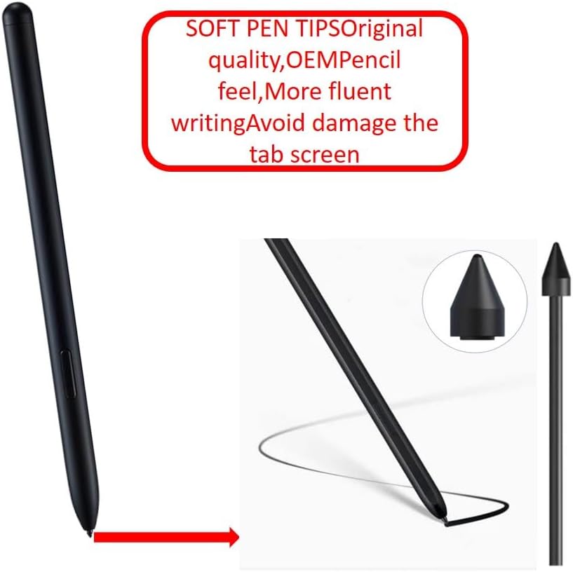 Para Galaxy Tab S9 Stylus Pen (con Bluetooth) Reemplazo para Samsung Galaxy Tab S9 UltraTab S9 PlusTab S9 All Version Stylus Pen Touch S Pen (negro)