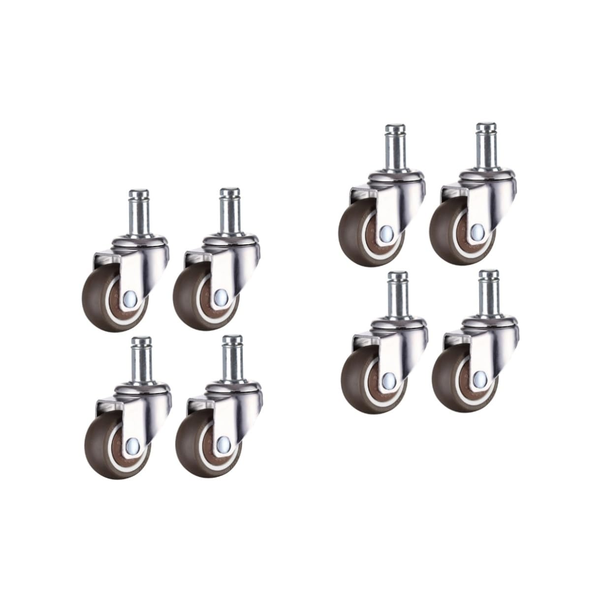 Tofficu 8 piezas de ruedas para silla de suelo, ruedas automotrices, alfombrilla de suelo para silla de escritorio, silla, ruedas, ruedas